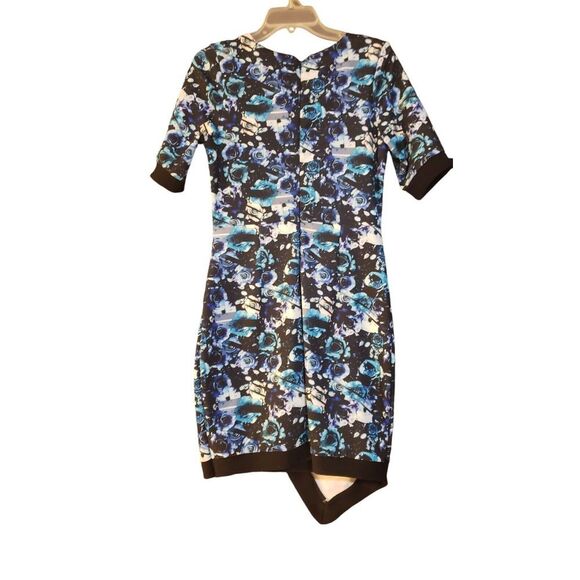 Marilyn Monroe Dress Womens M Modern Abstract Colorful Zip Back Short Sleeve - Picture 2 of 16